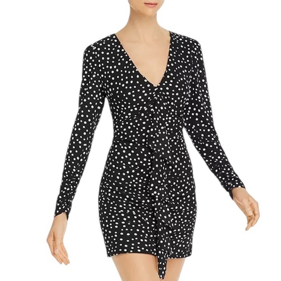 Likely Dresses & Skirts - NWT LIKELY Corinne Ruffled Polka Dot Mini Dress in Black and White Sz 6